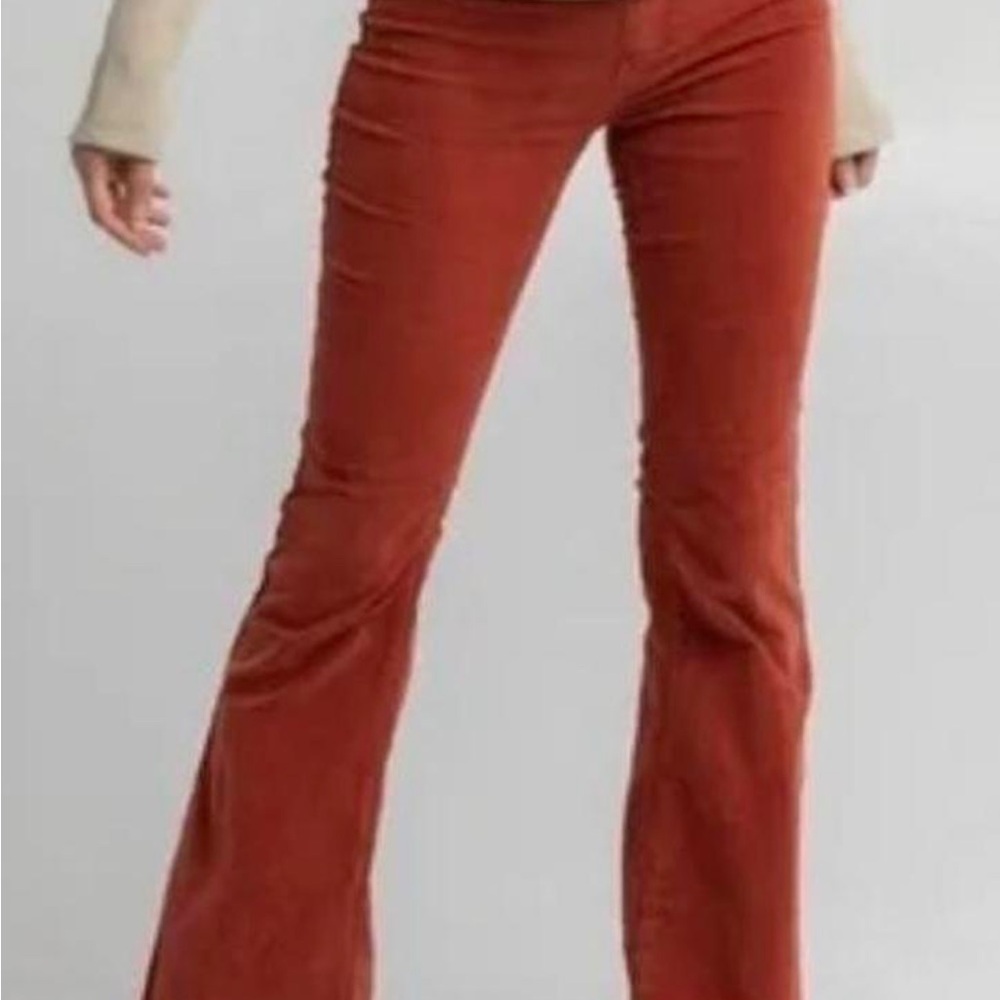 Free People Red Corduroy Pants